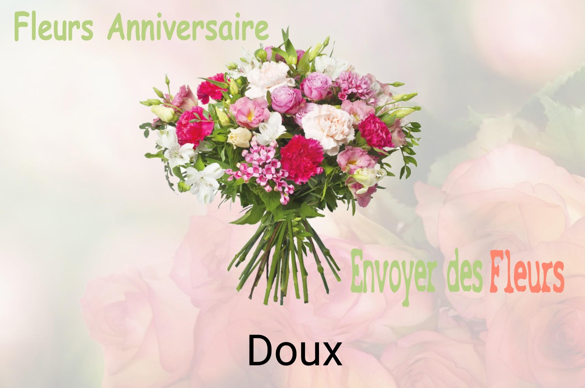 Bouquet de fleurs d’anniversaire livré à Doux