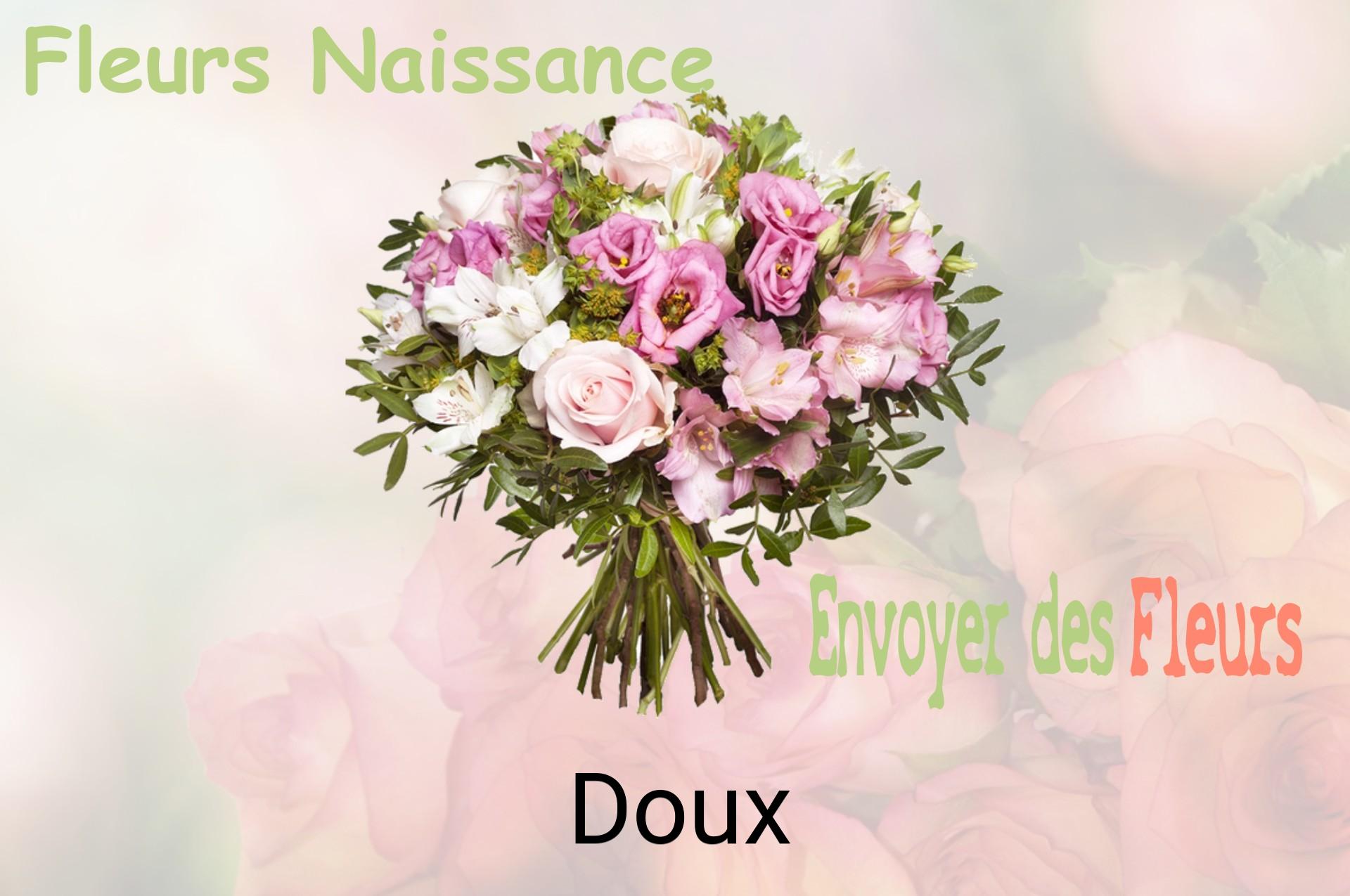 Bouquet de fleurs de naissance livré à Doux